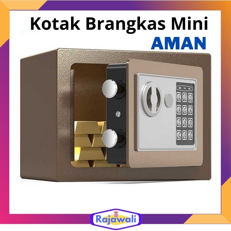 Kotak Brankas Digital Mini Baja Brankas Uang Kunci Kotak Keamanan Keamanan Menyimpan Dokumen Perhias