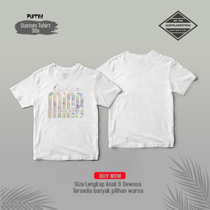KAOS TSHIRT BAJU HOLOGRAM TWICE MEMBER MINA