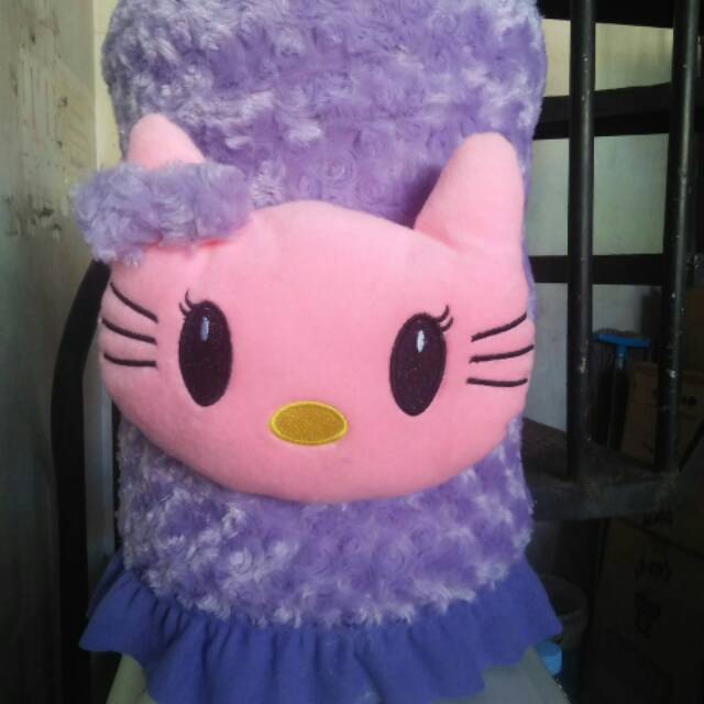 COVER GALON/SARUNG GALON/SARUNG GALON MURAH KARAKTER HELLO KITTY UNGU