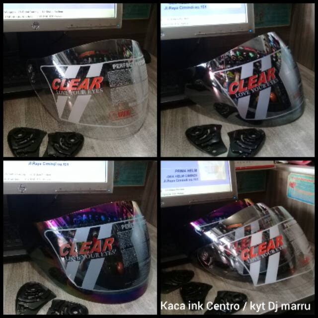Kaca INK Centro / kyt DJ marru  silver,pelangi,putih
