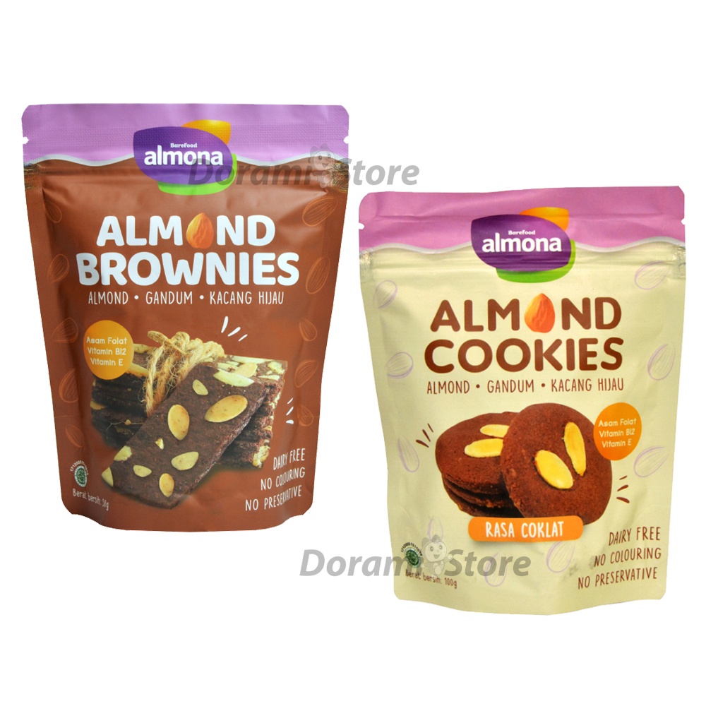 

Almona Almond Cookies 90gr / 50gr Almona Snack Cemilan Sehat