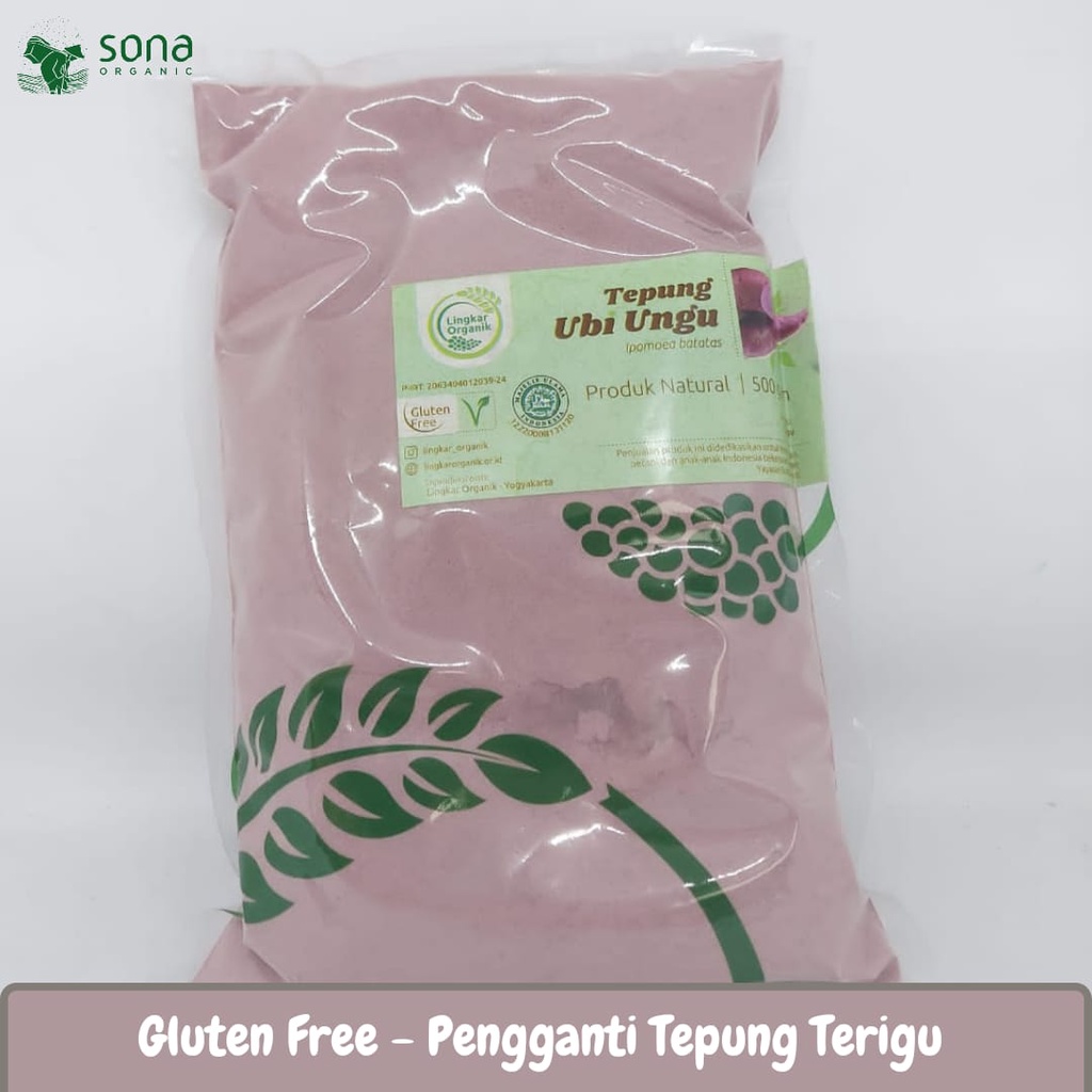 

Tepung Ubi Ungu 500gr - Lingkar Organik - Gluten Free - Mpasi
