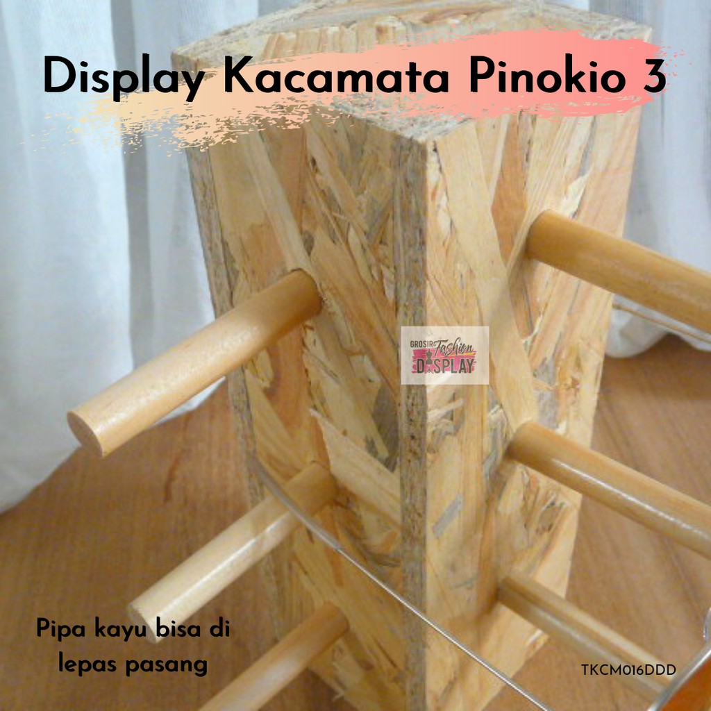 Display Kacamata Kayu Premium Stand Pajangan Kacamata Pria Wanita Rak Aksesoris Kacamata (BH)