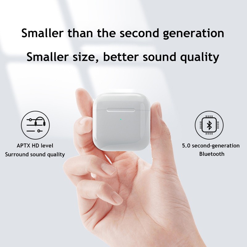 Pro 4 TWS Headset Bluetooth 5.0 Earphone Wireless HIFI stereo Kontrol sentuh earphones BT handsfree with mikrofon