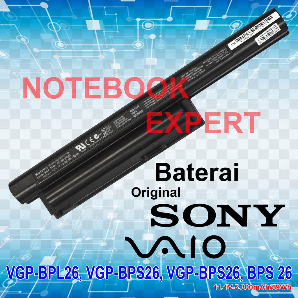 Baterai Sony Vaio Original VGP-BPL26 VGP-BPS26 VGP-BPS26 BPS 26
