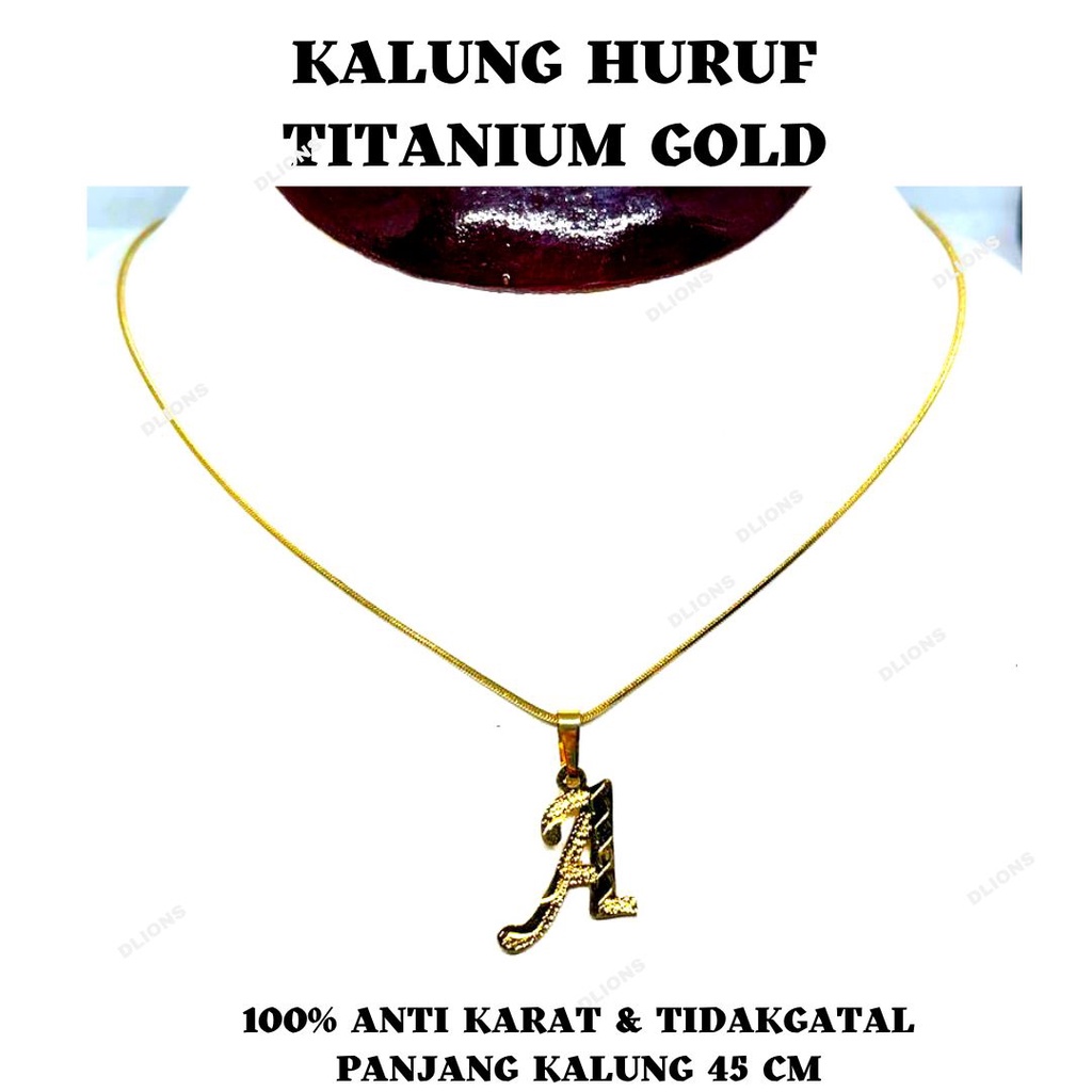 KALUNG HURUF,KALUNG HURUF TITANIUM GOLD,KALUNG ALFABET,KALUNG INISIAL