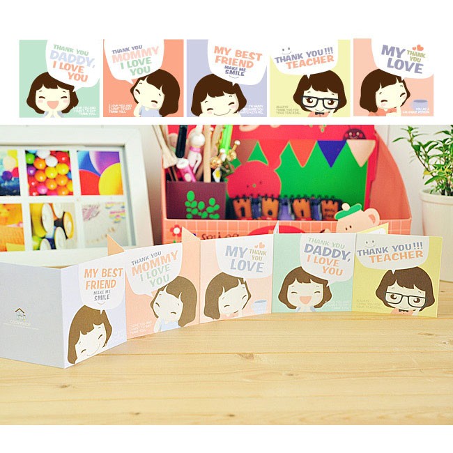 

Little Girl Thank You Card / Kartu Ucapan Terima Kasih