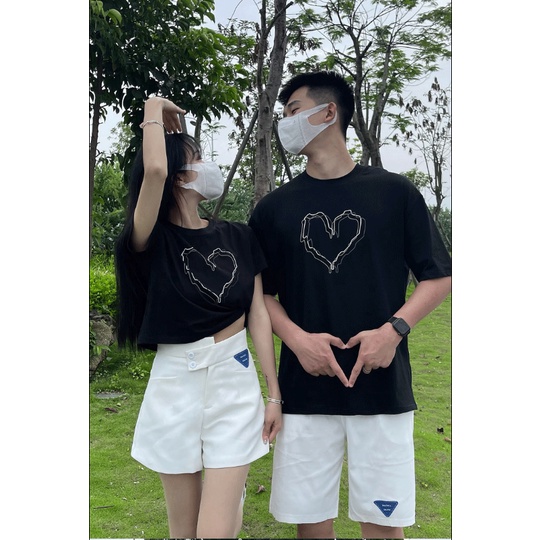 kaos hitam  / baju atasan oversize kerah bulat / t shirt original fashion / pakaian pasangan