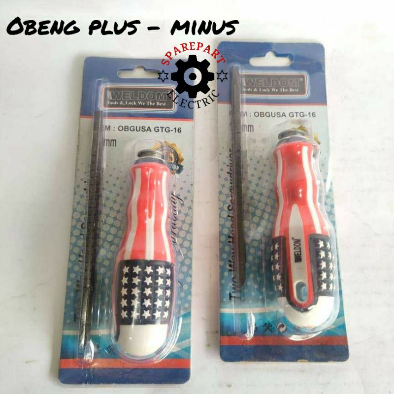 OBENG PLUS + MINUS - BOLAK BALIK 2WAY / OBENG SERBAGUNA USA