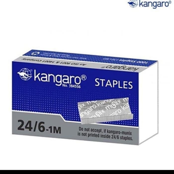 

Isi Staples 24/6 merek Kangaro No.3/Isi Stapler Kangaro No.3/Hekter Besar
