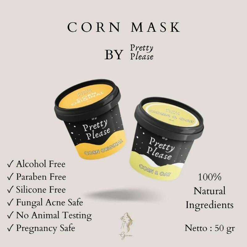 (STOKIES)✅ BPOM NEW VARIAN PRETTY PLEASE HONEY+CORN+OAT CORN ORIGINAL MASK  BY PREETY PLEASE