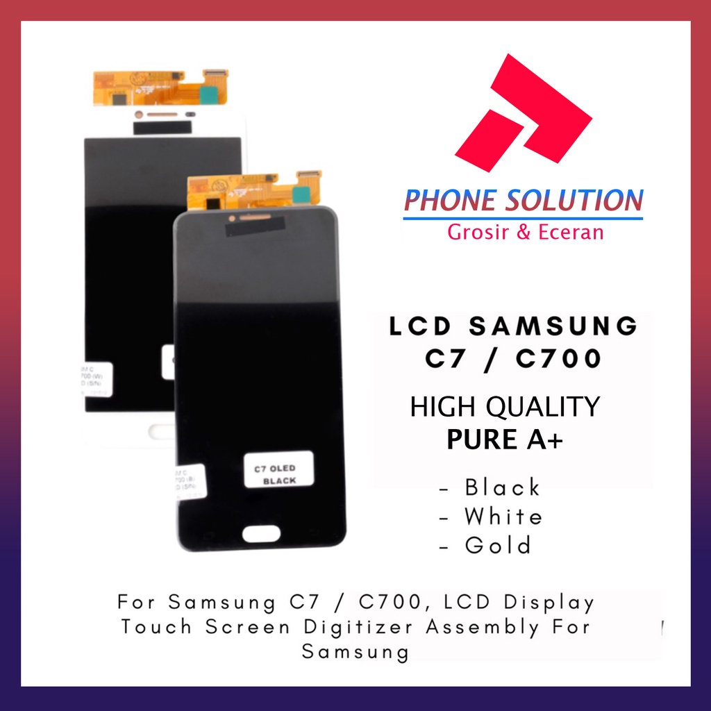 LCD Samsung C7 C700 Fullset Touchscreen // Supplier LCD Samsung - Garansi 1 Bulan