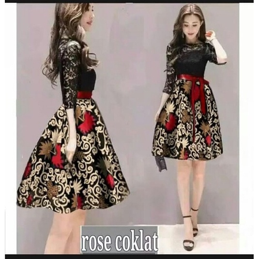 DRESS WANITA KOREA / DRESS WANITA BROKAT / DRESS WANITA MOTIF BATIK / DRESS WANITA KEREN