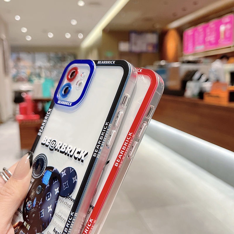 Soft Case Silikon Motif Robot Beruang Untuk IPhone 12 13 11 Pro Max X Xs Max Xr Jqbl