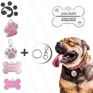 Image of Custom Dog Tags Outdoor Anti-Lost Pet Engraved Id Tag Cute Personalized Name Pendant Cat Neck Accessories