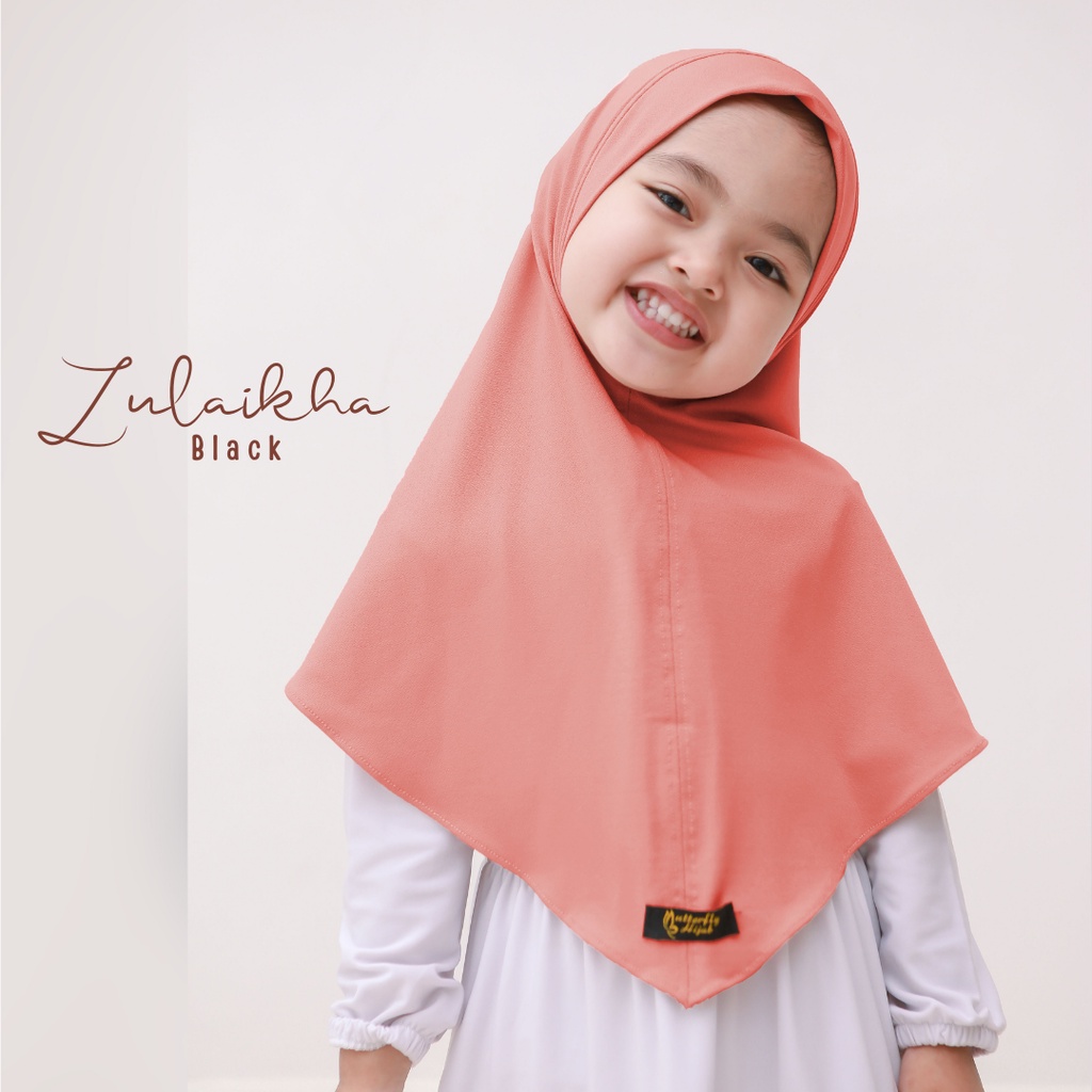 Hijab Anak Daily Hijab Polos Zulaikha  Usia 1-3 Tahun