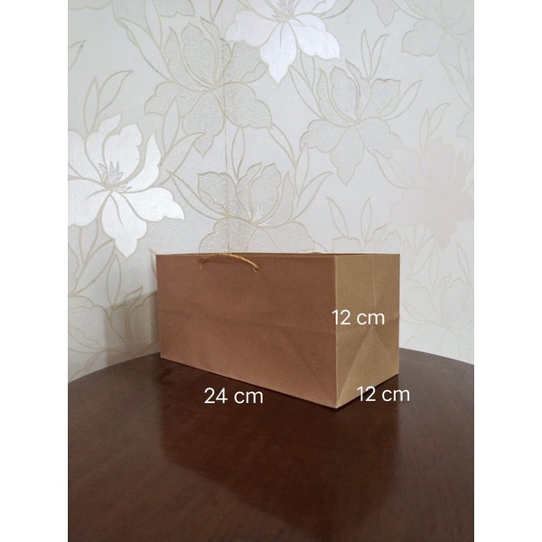 

paper bag 24 x 12 x 12 brownies paperbag polos tas kertas souvenir