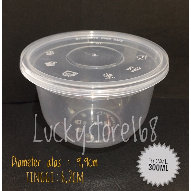 Thinwall Cup 300Ml THINWALL BOWL 300ml Food Container Bowl  Mangkok plastik tahan PANAS 25 PCS