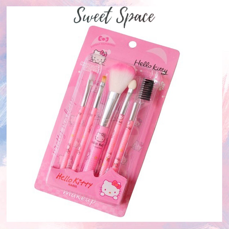 MAKEUP BRUSH KUAS SET 5 IN 1 KARTUN [SWEETSPACE]