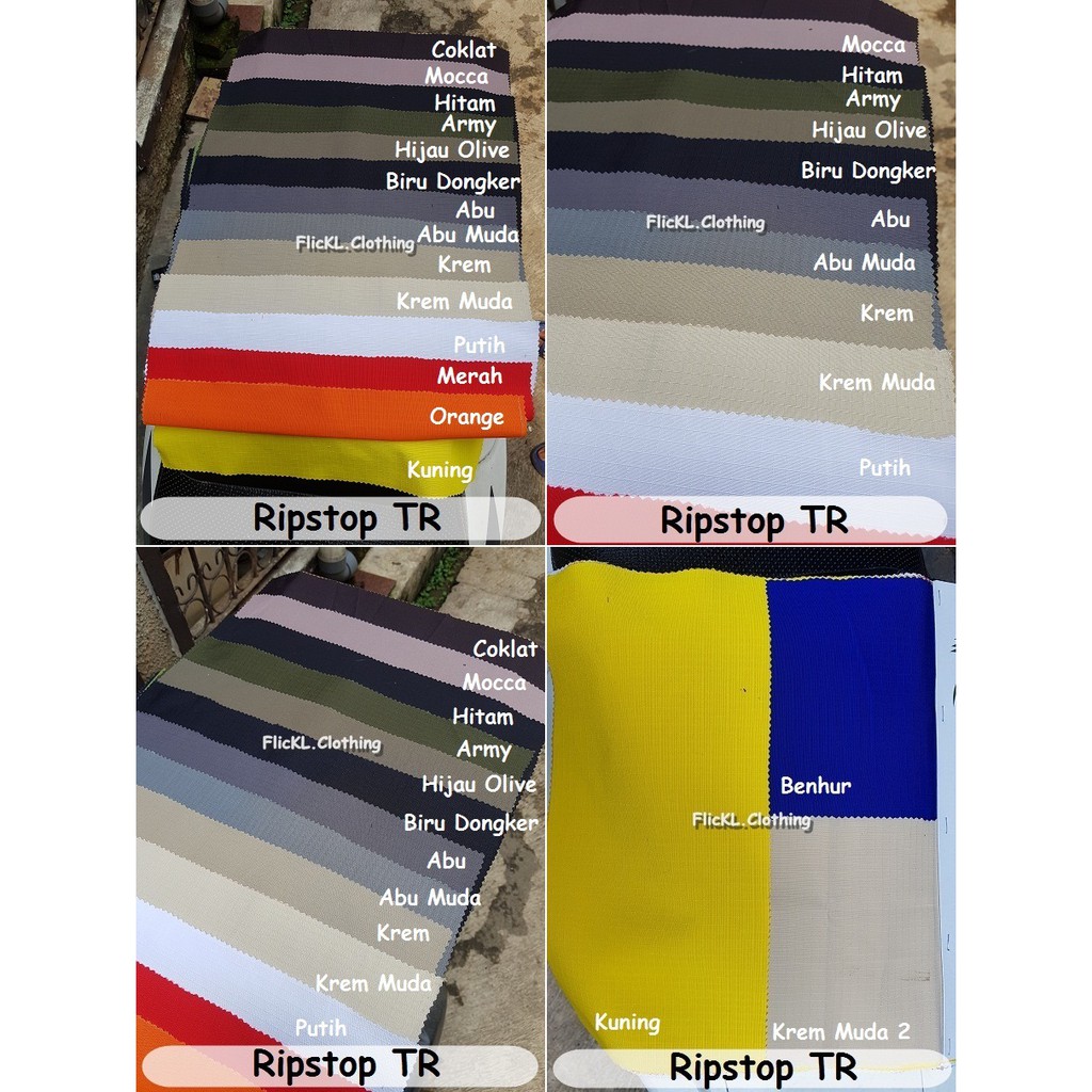 Bahan Kain Ripstop TR Katun Cotton Celana Baju Kemeja Seragam PNS Pemerintah Rollan