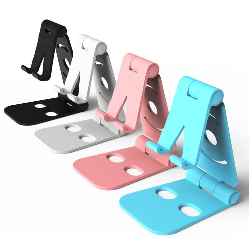 Universal Adjustable Phone Holder / Portable Plastic Phone Stand / Foldable Desk Tablet Mobile Phone Stand / Kompatibel dengan iPhone 11 Pro XS Max Android Phone Xiaomi Huawei Samsung