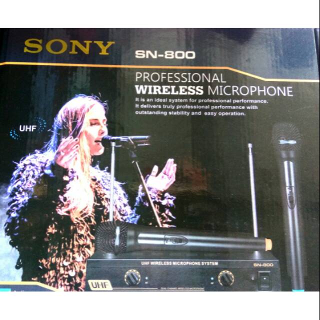 Mic / Microphone Double Wireless Sony UHF SN 800 Kualitas Bagus