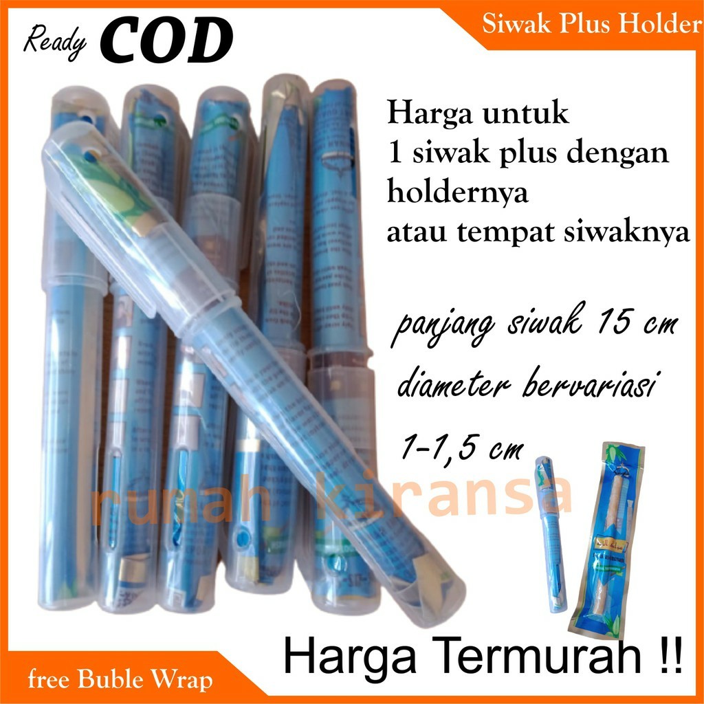 [COD] Kayu Siwak Miswak Plus Holder Asli Perawatan Pembersih Gigi Sunnah Nabi By Kokka Official