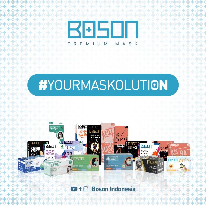 BOSON Surgical Mask Earloop 3Ply - Masker Medis isi 50 Lembar - Tosca