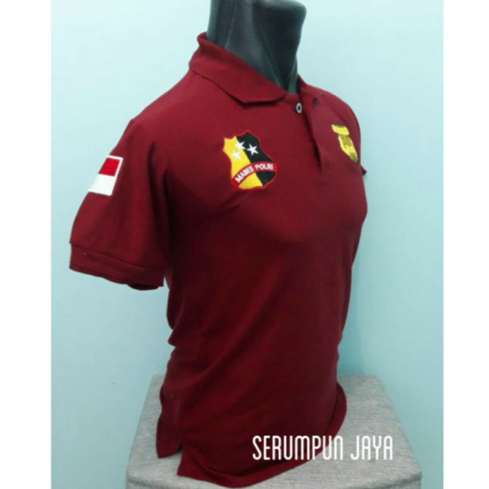 KAOS GADA MADYA - KAOS KERAH GADA MADYA - KAOS KERAH GADA MADYA MAROON FULL BORDIR