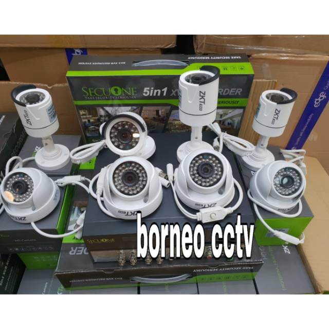 Promo paket kamera cctv 8ch 2mp 1080p full hd zkteco komplit tgl pasang