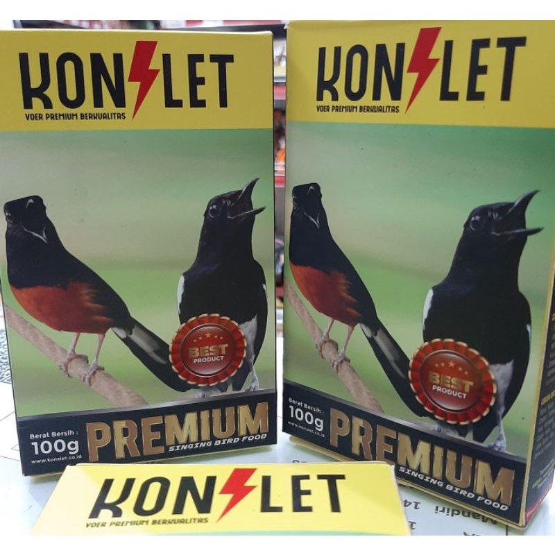 Voer Premium KONSLET Singing Bird Food Pakan Murai Batu Cucak Ijo Pleci Kacer Cendet Anis Merah & Ke