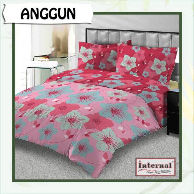 Bedcover Internal King FLAT 180x200 cm Tinggi 25 cm 3D 3in1 Disperse Kualitas Premium