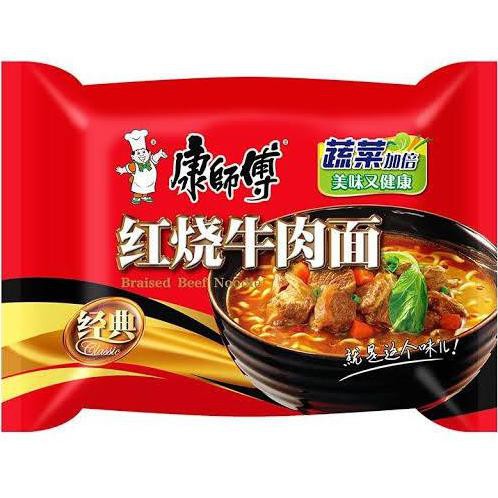 

Mie Instant China Kang Shi Fu Kang Sufu Braised Beef Noodle Hot Beef S - Sour Vegie Beef