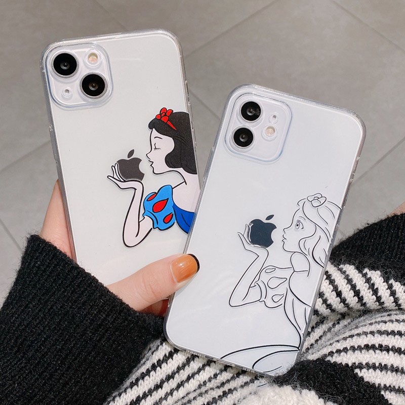 Soft case TPU Motif disney snow white Untuk iphone 11 pro max 13 12 pro max Xs max XR 7plus 8plus 7 8 Se 2020