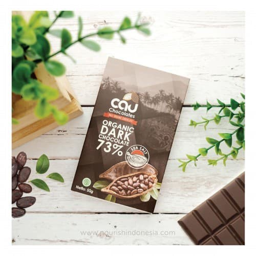 Cau Chocolate, Organic Dark Chocolate 73% Sea salt 50gr