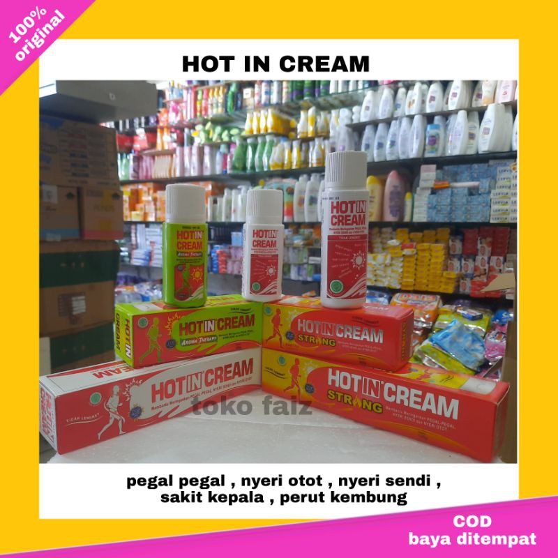 Hot In Cream 120g 60g Cream untuk pegal pegal nyeri otot sendi kesleo  sakit kepala perut kembung