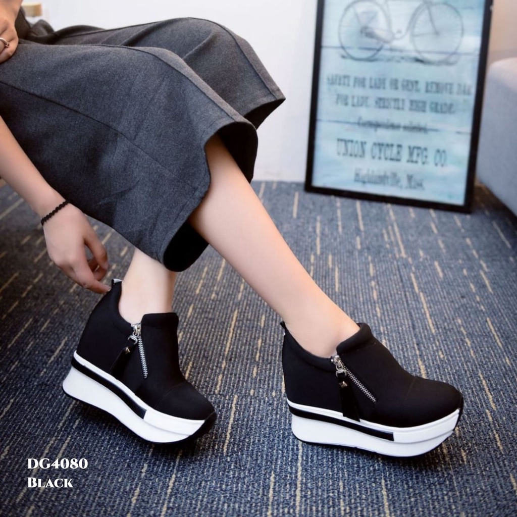 RESTOCK WYN SNEAKERS HIGH WEDGES VELO FASHION KOREA DG4080