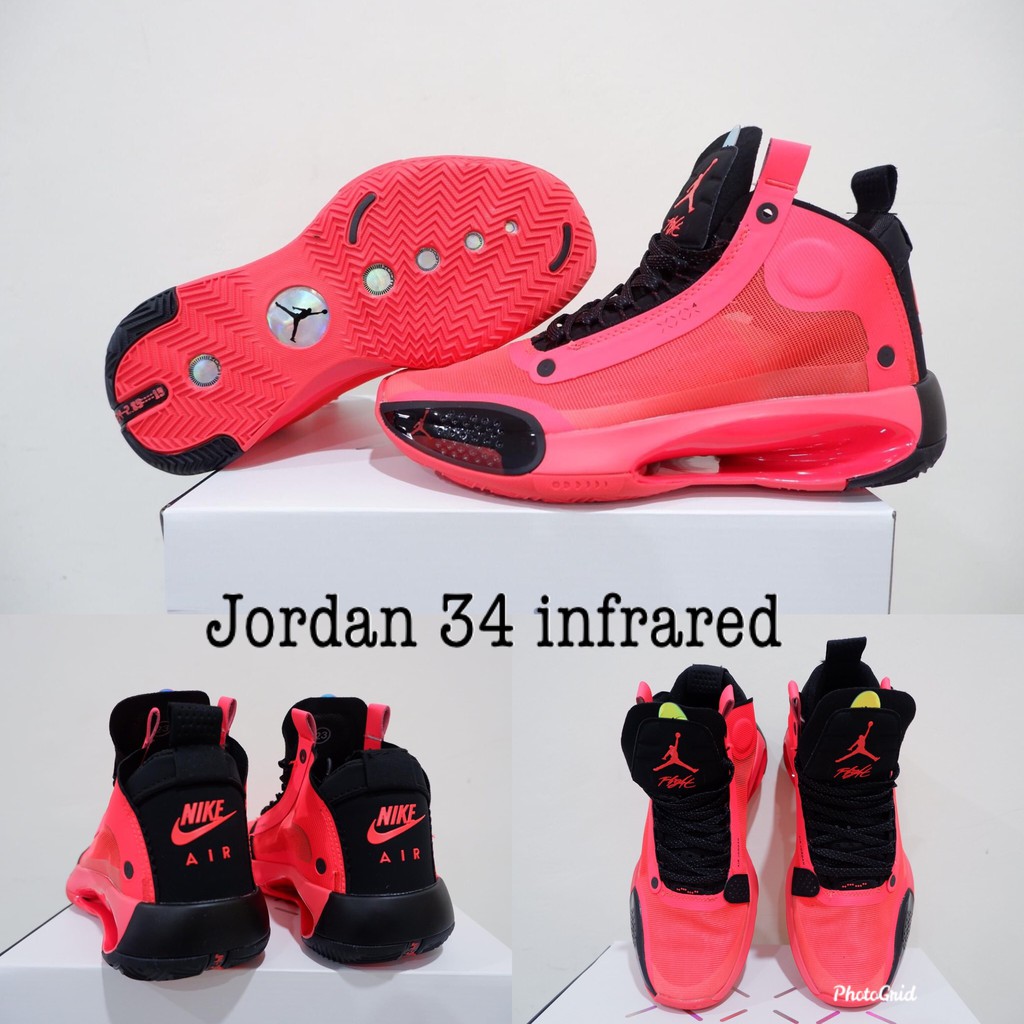 Sepatu Basket Nike Air Jordan 34 Infrared Shopee Indonesia