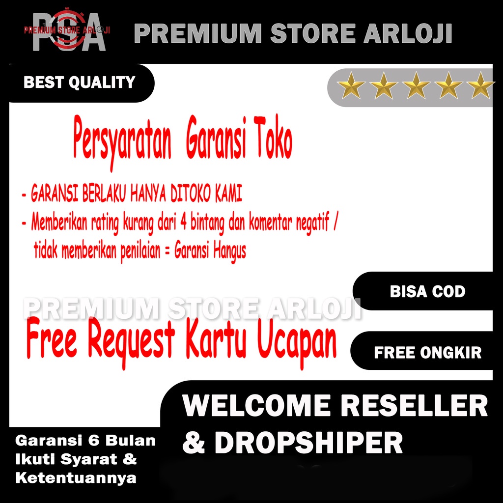 Grosiran Jam Tangan Wanita Psa E5-9033 Tali Rantai Tanggal Aktif Original Garansi 6 Bulan Free Box Baterai Cadangan