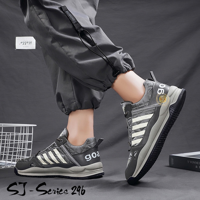 [OOS] Sepatu Sneakers Pria Fashion Trendy Buat Nongkrong Kasual Kualitas Import Premium -296 ABU