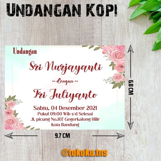 UNDANGAN MINI/UNDANGAN KOPI/UNDANGAN PERNIKAHAN/UNDANGAN KHITAN