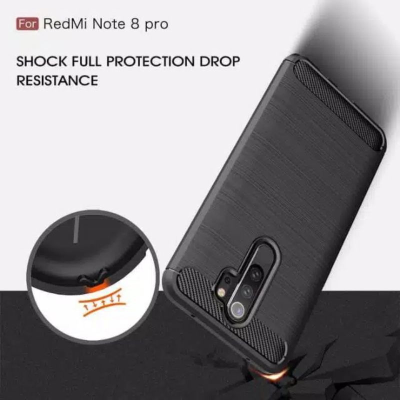 Case Redmi Note 8 Pro Ipaky Fiber Carbon Ultimatte