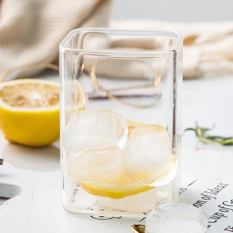 GS8u One Two Cups Gelas Minuman Borosilicate Glass 250 Ml - Kt006 - Transparent Or-i