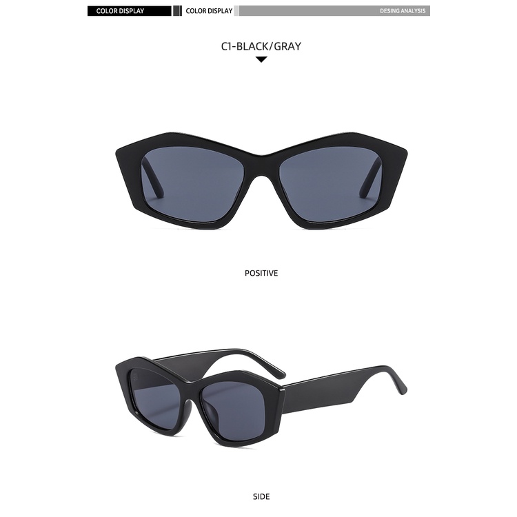 2021 new fashion irregular polygon large frame ins sunglasses