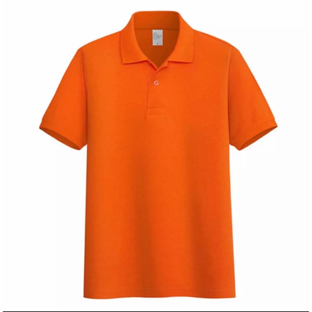 Noveli wear - Kaos polo shirt polos Orange kerah stripe | kaos kerah seragam pria dan wanita