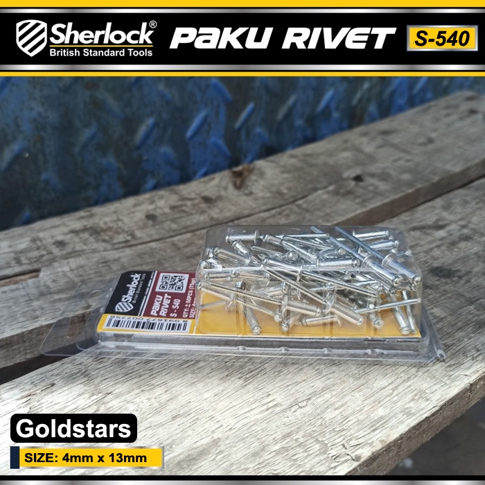 Paku Rivet Sherlock S - 550 size 4 mm x 13 mm ( isi +/- 25 pcs )