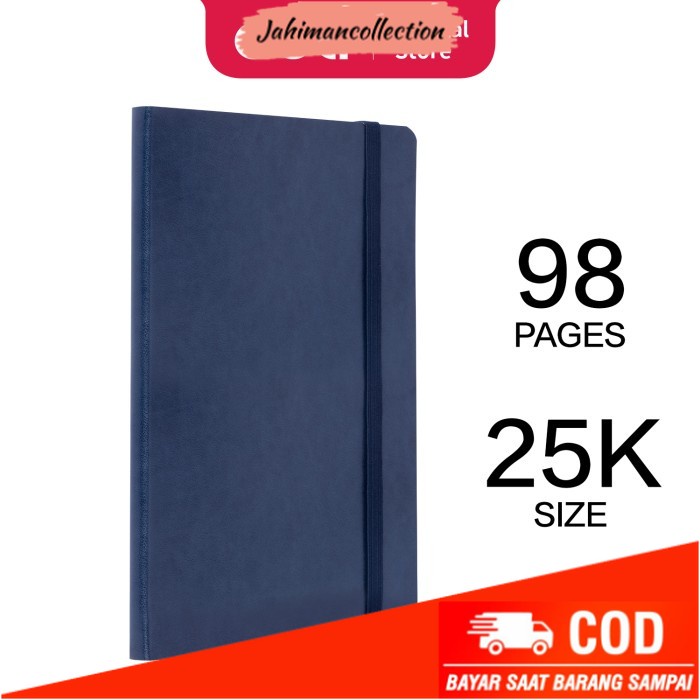 

✨ BISA COD ✨ Deli High Quality Notebook Bahan Kulit 96 Lembar Ukuran 25K 3347 - Biru
