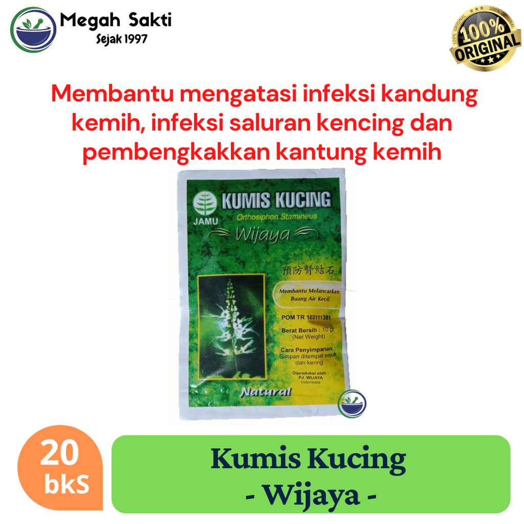 Megah Sakti - Jamu Kumis Kucing Wijaya 1 Bungkus Isi 20 Sachet