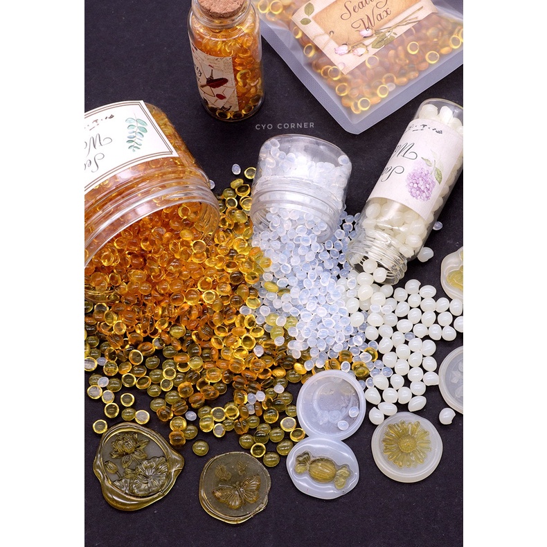 

SEALING WAX STAMP / WAX SEAL BEADS CANDLE LILIN TRANSPARAN