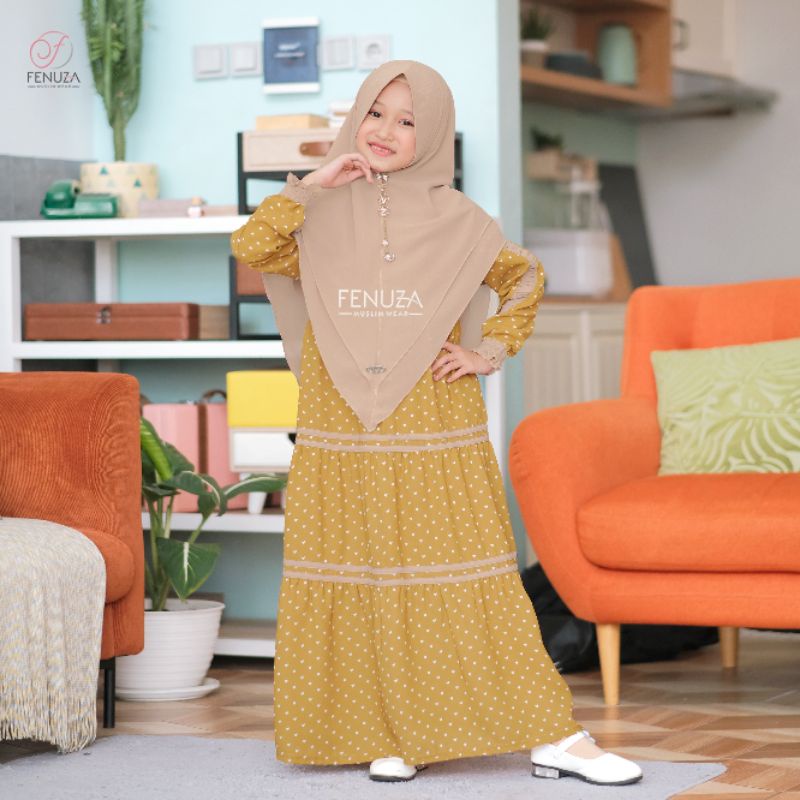 Gamis Miracle Love Kids Fenuza Dress Anak Syari